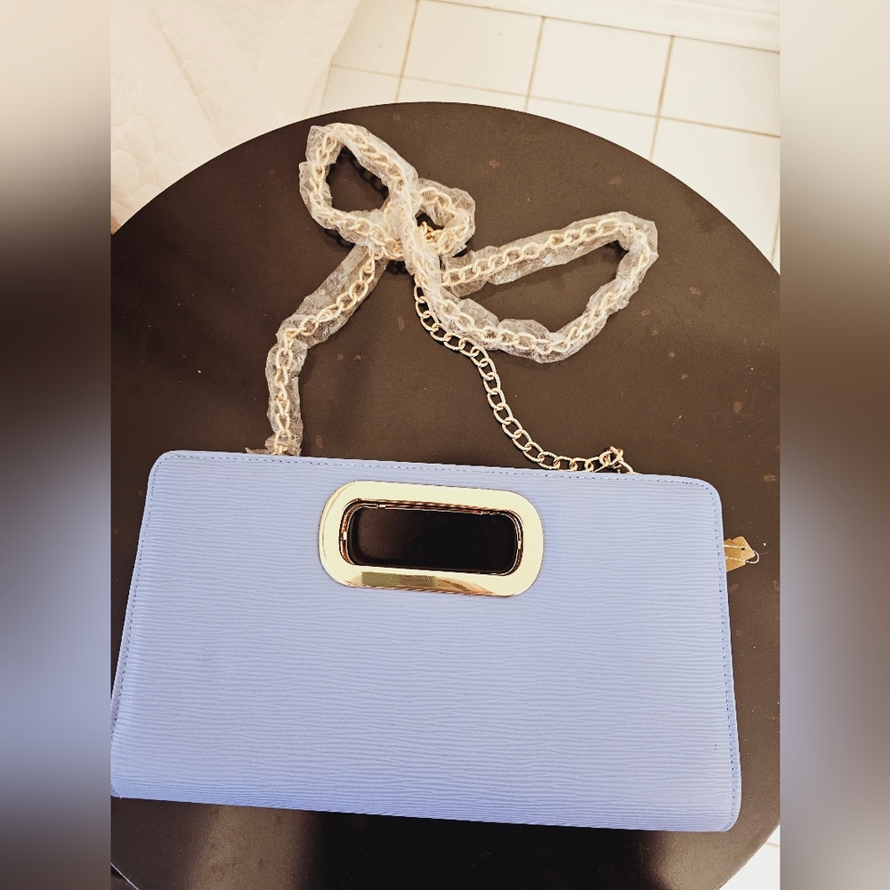Evening Purse clutch NEW Sky Blue NWT
